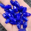 Ágata Azul Real Cuentas Multifacéticas Jade Cuentas Sueltas Lapislázuli Ágata Azul Passepartout Cuentas de Tambor de Cintura Accesorios de Joyería Cuentas