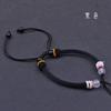 Producto semiacabado cuerda para la mano cuentas ponibles cuentas de la suerte Oro duro hebilla de seguridad cuerda de maíz tejida a mano sin pulsera tejida por uno mismo para mujeres