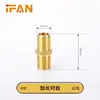 Conector pasante recto con rosca macho de cobre puro accesorio para tubería de entrada de agua 4 puntos 6 puntos 1 pulgada rosca externa acoplamiento directo de latón con doble rosca macho