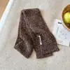 2025 Nuevo Estilo Coreano de Invierno Estilo Ins Bufanda de Punto Cálida y Versátil de Color Sólido para Estudiantes con Buen Aspecto y Bufanda Exterior