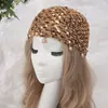 Gorro de Punto Hueco con Lentejuelas para Industria Pesada Sombrero con Colgante de Borla Retro Celebridad de Internet Personalidad Brillante Destello Gorro Pullover Venta al por Mayor