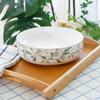 Vajilla de porcelana fina Plato hondo Plato hondo Plato para sopa Plato para arroz Plato nido Plato para arroz casero Plato de cerámica japonesa creativa