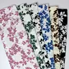Tela con estampado de rayas onduladas Estampado floral grande Vestido camisa Vestido Tela Qipao Moderno estampado floral multicolor nuevo