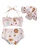 0-3M,3-6M,6-9M,9-12M,12-18M traje de baño para niños con sombrero