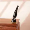 Masajeador de Madera de Sándalo con Forma de Cuerno de Flor de Loto para Masaje de Puntos de Acupuntura Ocular, Masaje Facial para Despejar Meridianos, Palo de Madera de Sándalo Morado para Estirar Tendones