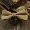 Novo estilo de gravatas borboleta para homens vintage all-match noivo casamento mulheres café marrom vermelho azul listrado flor distinto
