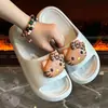 Nuevas Pantuflas de Baño de Verano para Interiores para Mujer, Estilo Sencillo de Pareja, Eva Antideslizante para Uso en Casa, Sandalias de Baño al por Mayor