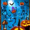 Nuevas Pegatinas Autoadhesivas de PVC de Calabaza de Calavera de Halloween AFH1421 Transfronterizas Divertidas para Dormitorio Removibles por Lote