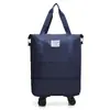 Bolsa de Viagem Grande Capacidade para Homens e Mulheres Bolsa de Bagagem Expansível Bolsa de Bagagem para Compras Armazenamento Bolsa de Bagagem Roda Universal Embarque de Negócios Dobrável