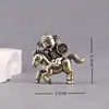 Adorno de Latón Puro "Riqueza Instantánea", Escultura Creativa de Cobre Estilo Antiguo, Decoración para el Hogar, Mascota de Té, Adorno Pequeño para Escritorio de Oficina