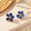 Pendientes de Flores Estilo Bohemio Navideño para Mujer, Pendientes Tejidos de Rafia de Nicho de Moda, Accesorios para Orejas Exagerados al por Mayor