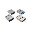 Conector USB macho AM3.0 para soldar, cuerpo corto, moldeado de una pieza, versión USB 3.0, enchufe USB tipo A