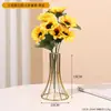 Estilo Ins Jarrón de Vidrio Transparente Simple Adornos Creativos para Sala de Estar Arreglo de Flores Secas Decoraciones de Mesa para Flores