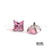 F136 titanio nuevo azúcar en cubo 5A circonio labio uña cuadrada labio uña aleación de titanio G23 joyería para piercing corporal uña para hueso de la oreja