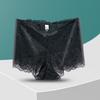 Três coelhos Roupa íntima de cintura estilo americano feminina sexy de renda para meninas com entreperna de algodão sem costura respirável shorts boxer estampa de borboleta