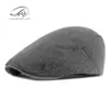 Chapéu Bico de Pato Novo Estilo Outono e Inverno para Homens, Boina Simples Lisa Retrô Britânica para Mulheres, Boné Casual para Frente, Chapéu de Lã