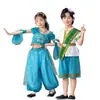 Ropa de Verano para Niños de la Minoría Étnica Dai para Actuaciones en Xishuangbanna, Disfraces para Niños y Niñas para Actuaciones del Festival de Salpicaduras de Agua de Yunnan