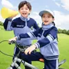 Estilo britânico Roupas de jardim de infância Primavera e outono Três peças novas roupas de beisebol infantil Roupas de classe esportiva Uniforme de escola primária