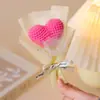 Flores Artificiales de Ganchillo, Ramo de Amor Hecho a Mano, Regalo de Cumpleaños para Niñas, Producto Terminado de Hilo Tejido