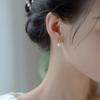 Pendientes de perlas naturales de agua dulce, sencillos, pequeños y elegantes, con diseño de nicho, de alta calidad y combinables para mujer.