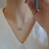 Colar de pérolas de jade Hetian para mulheres retrô simples chinês elegante para todos os jogos luz de luxo estilo nacional nicho de alta qualidade pingente de corrente de clavícula