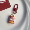 Llavero con colgante de león y dragón de Año Nuevo, bonito y rojo, para regalar en Año Nuevo, ideal como adorno colgante para pareja.