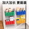 Caixa de Armazenamento com Absorção Magnética de Blocos de Montar Decoração de Geladeira de Cozinha Suporte de Armazenamento para Filme Plástico e Canudos Adesivo de Geladeira Adesivo Magnético Caixa de Armazenamento