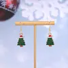 Brincos de Gota de Óleo Papai Noel Desenho Animado Europeu e Americano Série de Natal Personalidade Transfronteiriça Brincos de Alce Pão de Gengibre para Mulheres