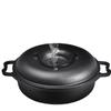 Sartén Engrosada de Hierro Fundido para Asar Camote para Uso Doméstico, Máquina de Patatas y Maíz para Barbacoa, Sartén de Hierro Fundido para Camotes