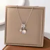Collar de Borla de Diamante de Color Esmalte Goteante de Lujo Ligero Estilo Francés para Mujer, Cadena de Clavícula Dulce Dopamina de Moda de Gama Alta
