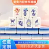 Peças de Mahjong Acrílicas Estilo Americano Personalizadas, 160 Peças, Mahjong com Números em Inglês, Jogo de Festa Europeu e Americano, Mahjong de Alta Qualidade