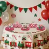 Navidad Caricatura Estilo Infantil Cumpleaños Banderín de Tirar Elementos de Dulces Pancarta de Letras Adorno para Pastel Adornos Decoración