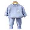 Conjunto de Ropa Interior Térmica para Niños, Ropa Gruesa de Otoño y Pantalones, Pijama de Felpa Sin Costuras para Niños y Niñas, Ropa de Dormir de Otoño e Invierno