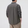 Camisa Casual de Manga Larga Retro Japonesa Nueva Otoño 2026 para Hombre Lyocell Lujo Ligero Estilo Minimalista Camisa Estilo Americano