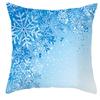 Capa de almofada de floco de neve azul transfronteiriça Amazon Nova capa de almofada de boneco de neve de Natal de inverno Fornecimento de fábrica