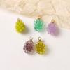 Serie de frutas de verano divertidas simulación mini aretes de uva collar joyería colgante femenino accesorios material al por mayor