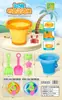 Brinquedo de Carrinho com Balde de Areia para Brincadeiras na Água e na Praia de Verão, Três Pá, Balde de Areia Conjunto de 8 Peças, Pá de Brinquedo para Crianças, Conjunto de Ampulheta