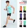Traje de Treino de Atletismo Masculino Estampa de Fonte Uniforme de Equipe de Competição Teste Colete de Sprint Roupa Esportiva Traje de Corrida de Maratona Feminino