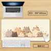 Mouse Pad de Gato Extra Grande Fofo Desenho Animado Grande Preto Teclado E-Sports Meninas Pad de Teclado Desktop Meninos Pad de Mesa