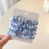 Primavera Verano Nuevo Estilo Coreano Estilo Pastoral Cuadros Florales Ligas para el Pelo de Intestino Delgado para Mujer Estilo Dulce Alto Valor Versátil Accesorios para el Cabello de Niña