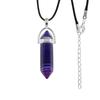 Desejo pedra natural hexagonal pilar pingente europeu e americano moda natural cristal hexagonal pilar bala pilar hexagonal colar