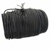 Cordón Elástico Redondo de Alta Elasticidad Venta al por Mayor de Puntos Cordón Elástico de Algodón Hilado con Núcleo de Látex Negro para Ropa