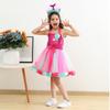 2026 Nova Roupa Infantil Europeia e Americana Vestido de Lantejoulas para Meninas Sereia Flor Tutu com Forro
