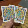 Gran Venta Tíbet Nepalero Pintado a Mano Puro Thangka Tara Verde Núcleo de Tarjeta 4*5