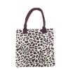 2024 Nuevo Bolso Tote con Estampado de Leopardo Bolso Tejido Moda Retro Bolso de Hombro Gran Capacidad Bolso Tote para Ir al Trabajo para Mujer Transfronterizo