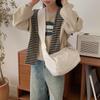 Bolso Bandolera de Cuero Muye para Mujer Otoño/Invierno 2026 Gran Capacidad Bolso Dumpling Algodón Relleno Simple Versátil Bolso de Hombro