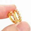 Pendientes de Corazón de Circonita Transfronterizos Europeos y Americanos, Simples y Lujosos para Mujer, Versátiles y Elegantes, Pendientes de Clip de Gama Alta, Pendientes de Moda de Nicho