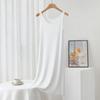 Modal colete saia feminina verão fino vestido de comprimento médio interior camisola sem mangas plus size simples desgaste doméstico
