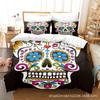 Venta Caliente Transfronteriza Serie Calaveras Juego de Cama de Tres Piezas Impresión Digital Amazon Comercio Exterior Textil para el Hogar Colcha