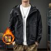 Chaqueta a Prueba de Tres Elementos para Hombre Otoño 2026 Corte Holgado Talla Grande con Capucha Abrigo Casual Estilo Americano Ropa de Trabajo Exterior Fresca